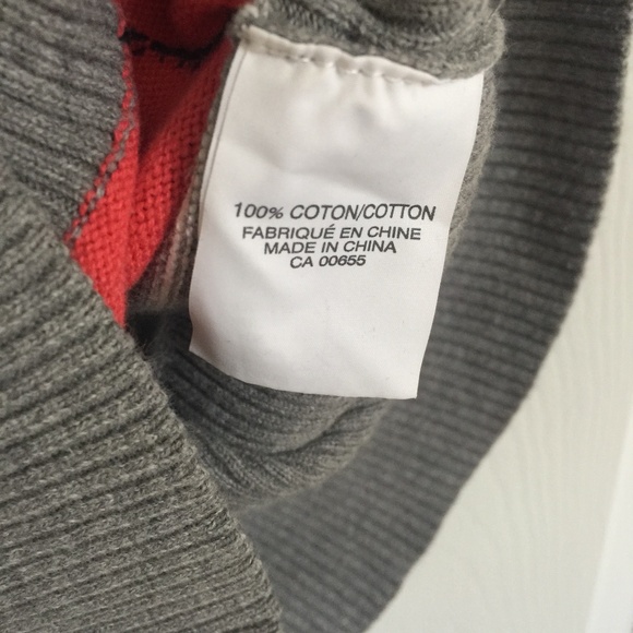 Smart Set Gray Coral Argyle Vest - Picture 7 of 7